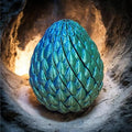 3D Printed Twisty Dragon Egg Fidget Toy | Spiral Texture Stress Relief Desk Toy